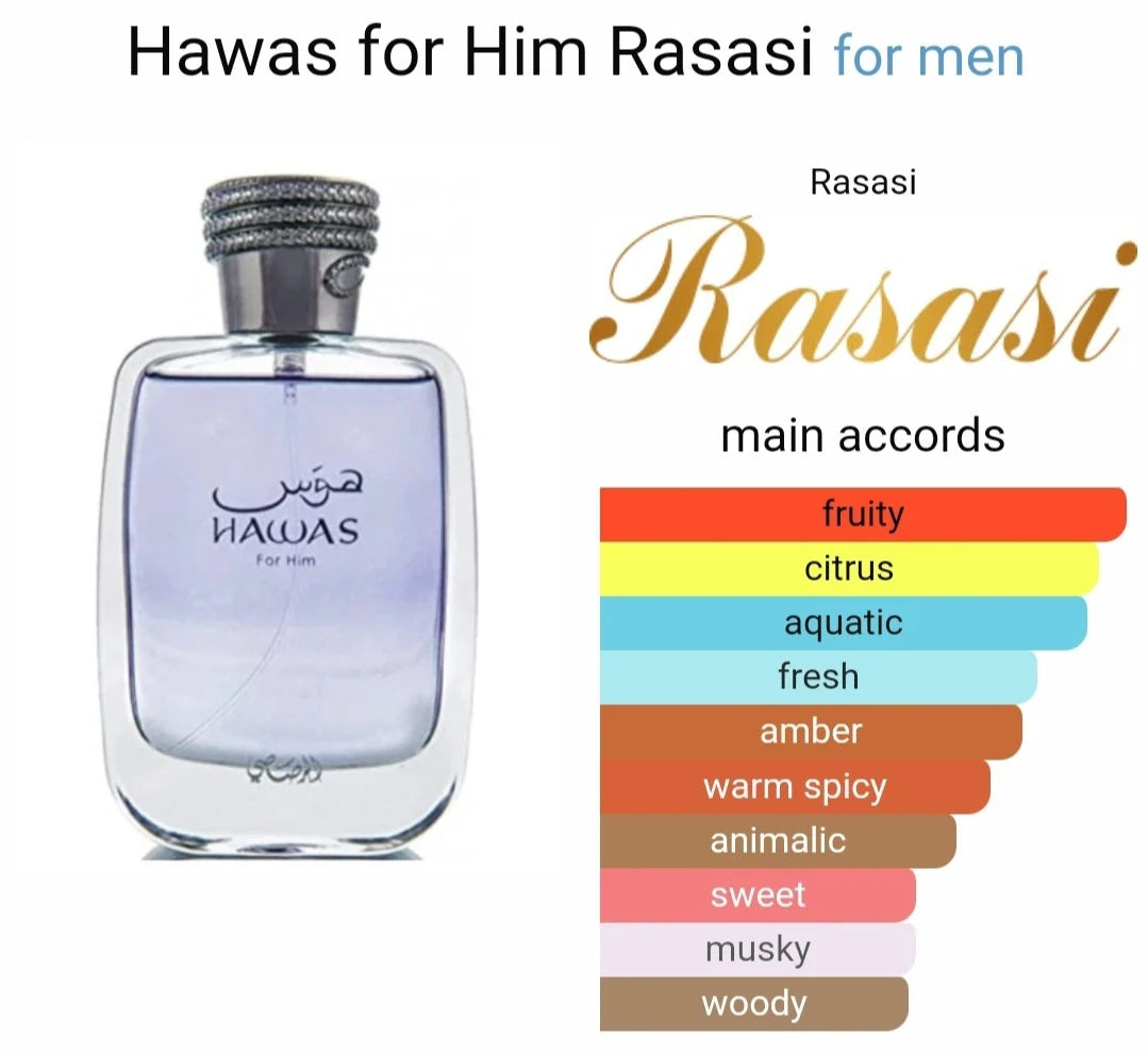 Rasasi Hawas Eau de Parfum (3.33oz)