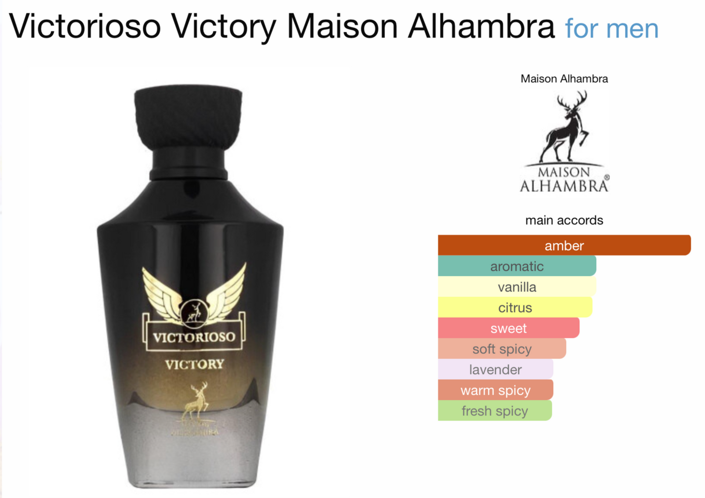 Maison Alhambra Victorioso Victory Eau de Parfum (3.4oz)