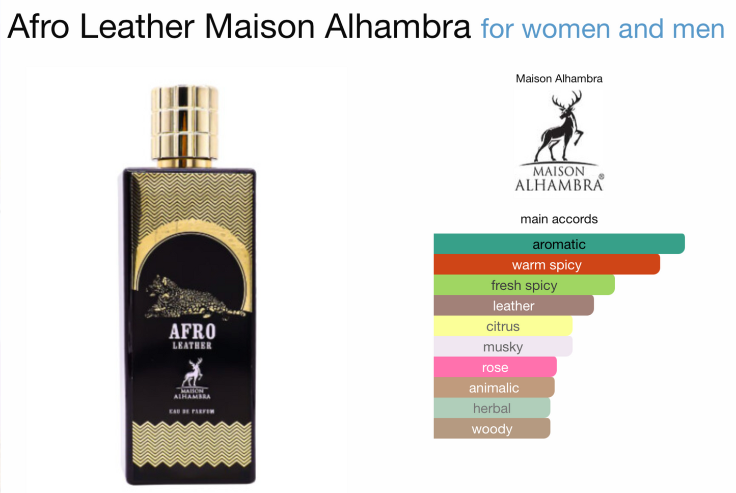 Maison Alhambra Afro Leather Eau de Parfum (2.72oz)