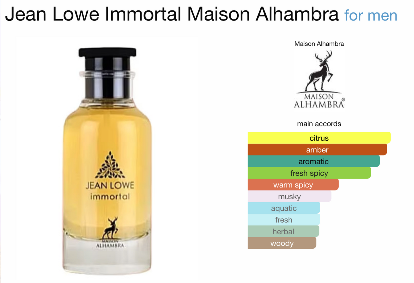 Maison Alhambra Jean Lowe Immortal Eau de Parfum (3.4oz)