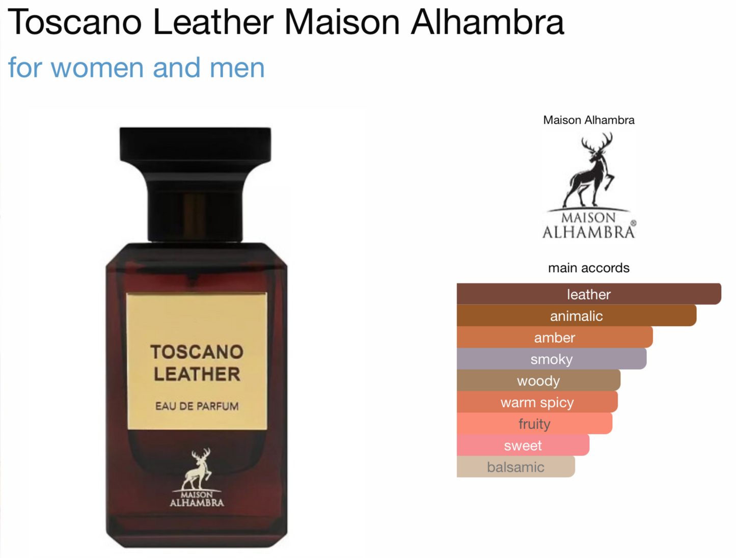 Maison Alhambra Toscano Leather Eau de Parfum (2.7oz)