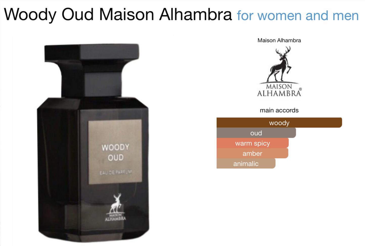 Maison Alhambra Woody Oud Eau de Parfum (2.7oz)