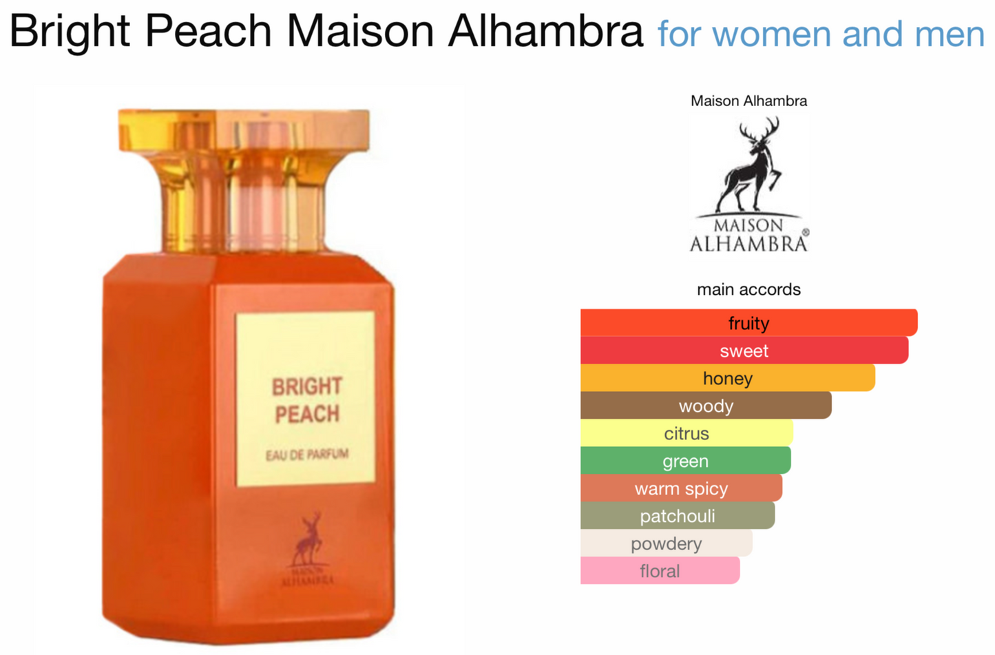 Maison Alhambra Bright Peach Eau de Parfum (2.7oz)