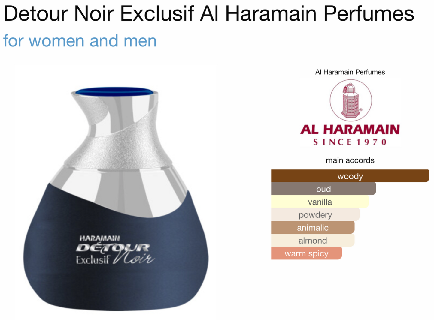 Al Haramain Detour Noir Exclusif Eau de Parfum (3.33oz)
