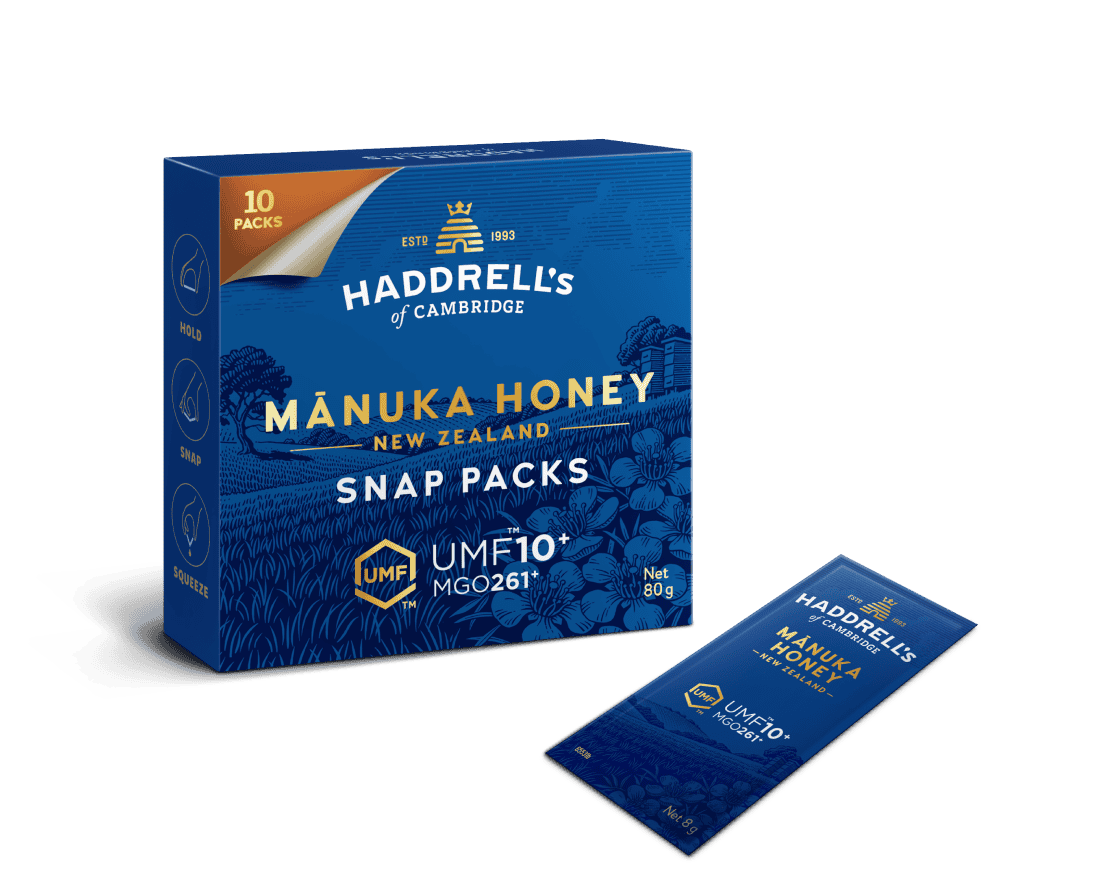 Hadrell's UMF 10+ Manuka Honey Snap Packs (10x8g)