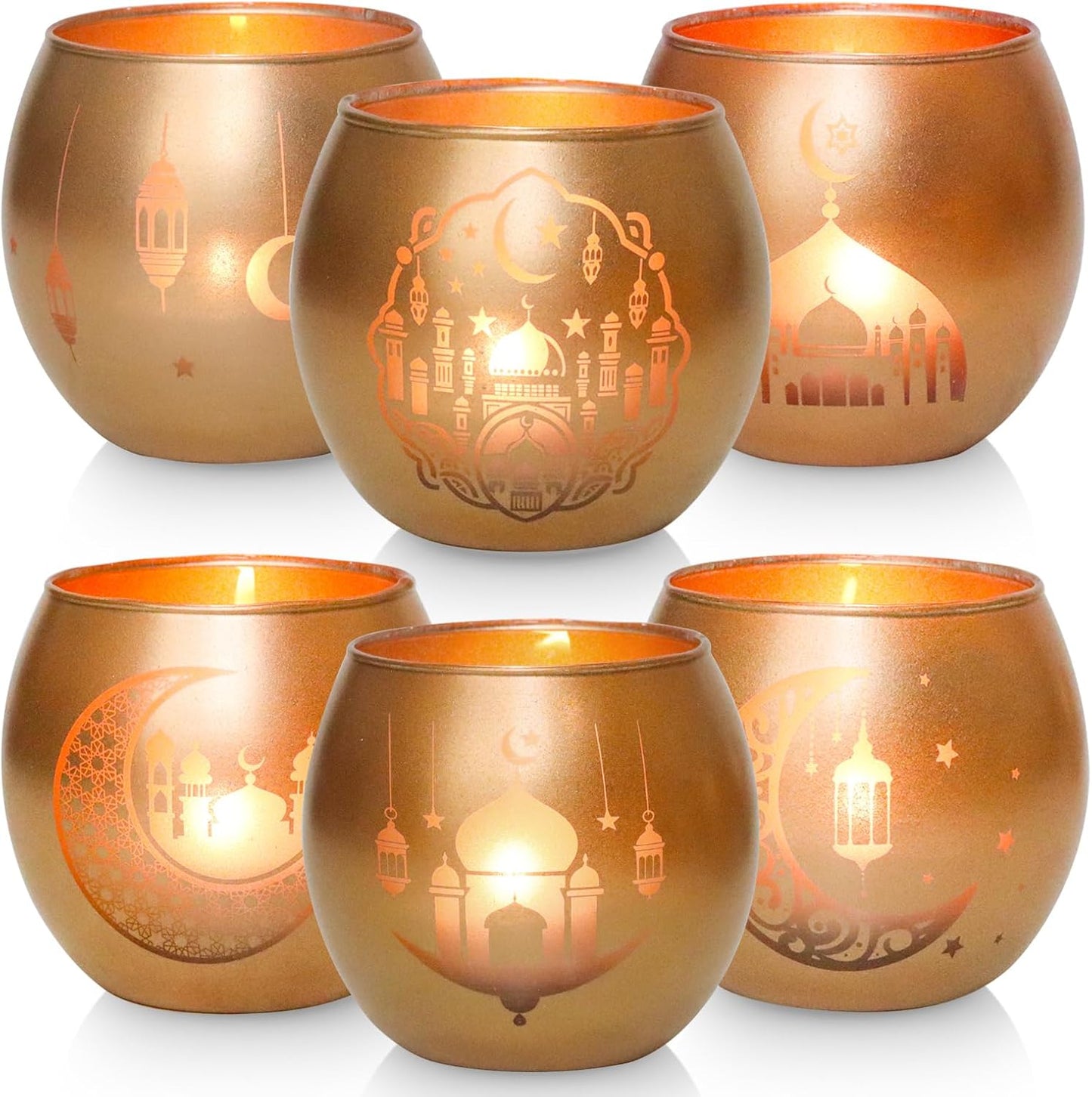 Glass Votive Tealight Candle Holders (6 pcs.)