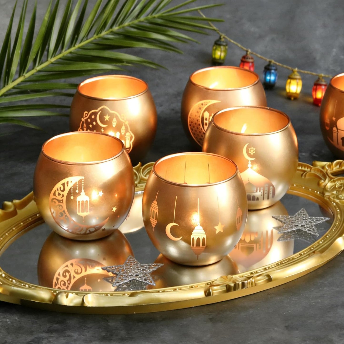 Glass Votive Tealight Candle Holders (6 pcs.)