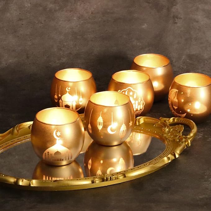 Glass Votive Tealight Candle Holders (6 pcs.)