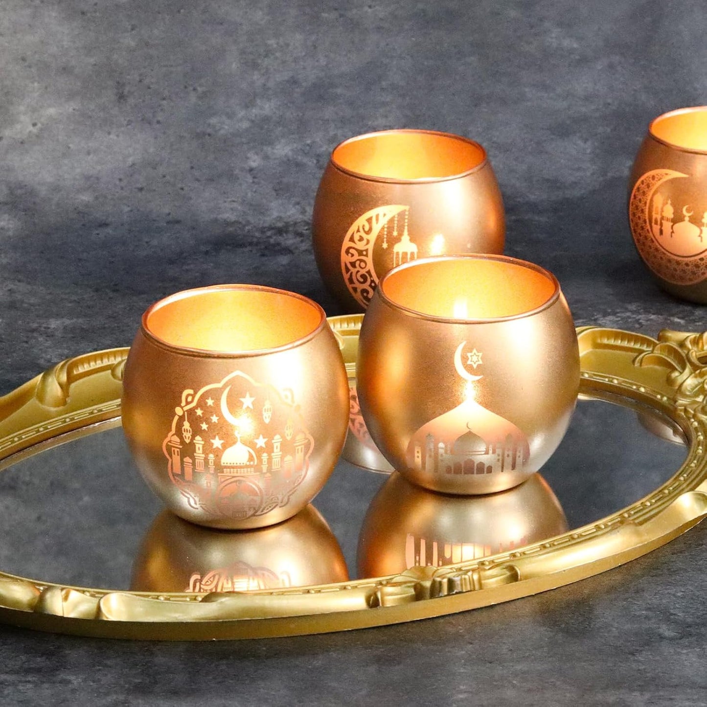 Glass Votive Tealight Candle Holders (6 pcs.)