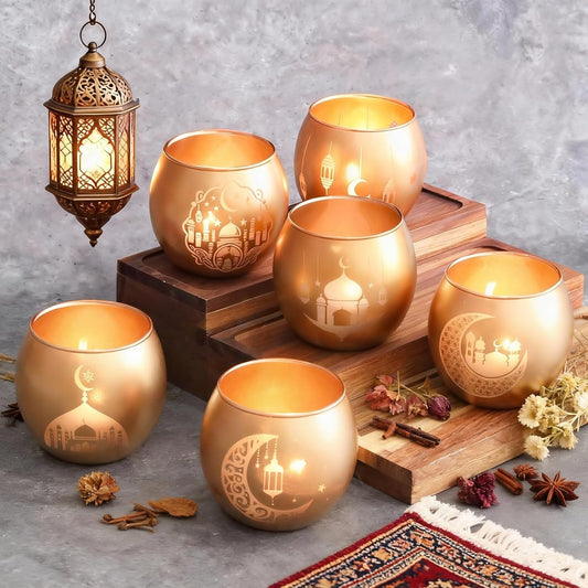 Glass Votive Tealight Candle Holders (6 pcs.)