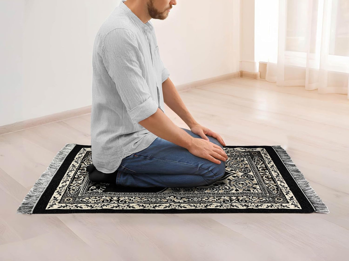 Islamic Prayer Rug (w/ Prayer beads)