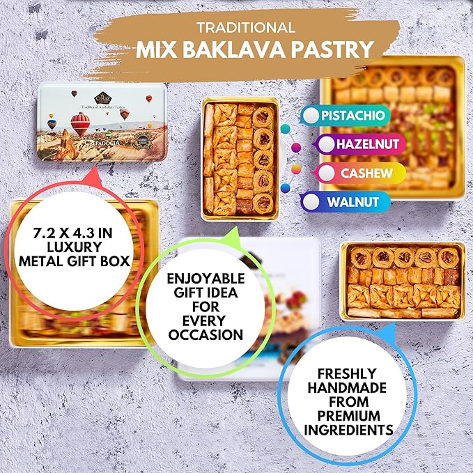 Cerez Pazari Baklava Gift Box (8.5oz)