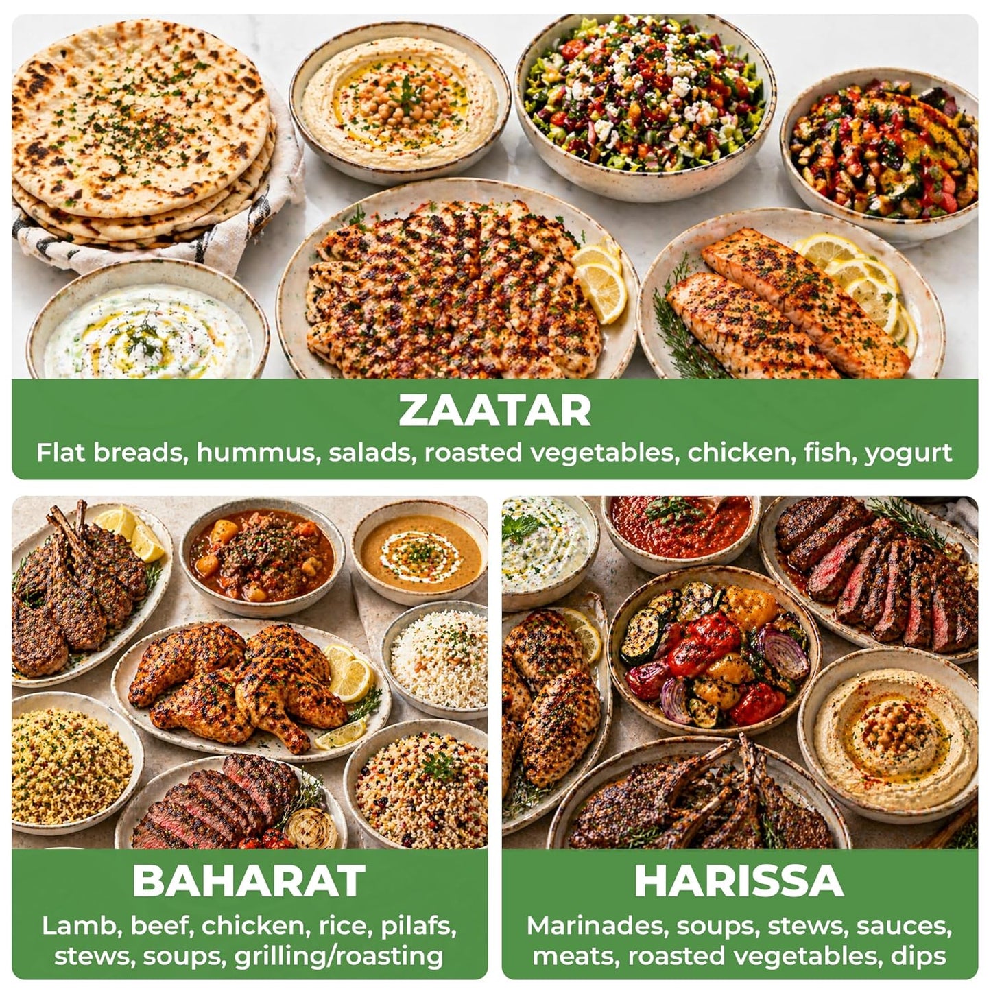 Middle Eastern Spices (Zaatar, Baharat, Harissa)