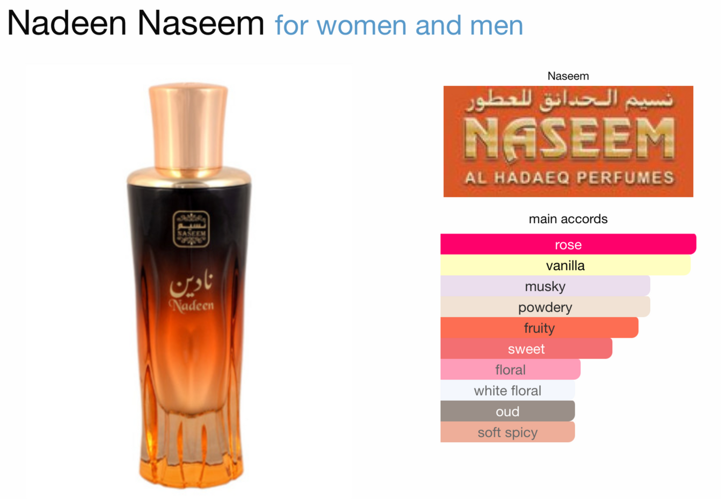 Naseem Nadeen Eau de Parfum (2.7oz)