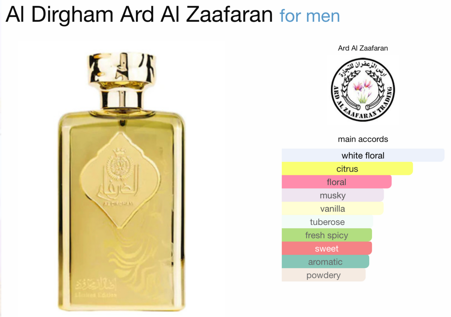 Ard Al Zaafaran Al Dirgham Eau de Parfum (3.4oz)