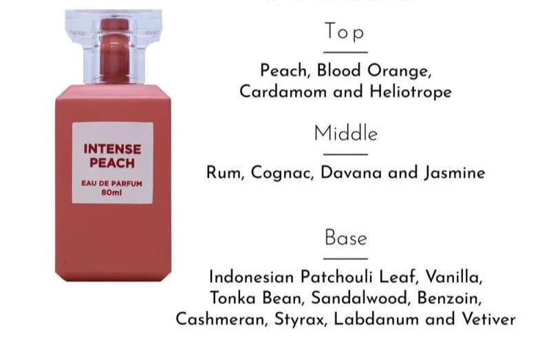 Fragrance World Intense Peach Eau de Parfum (2.7oz)