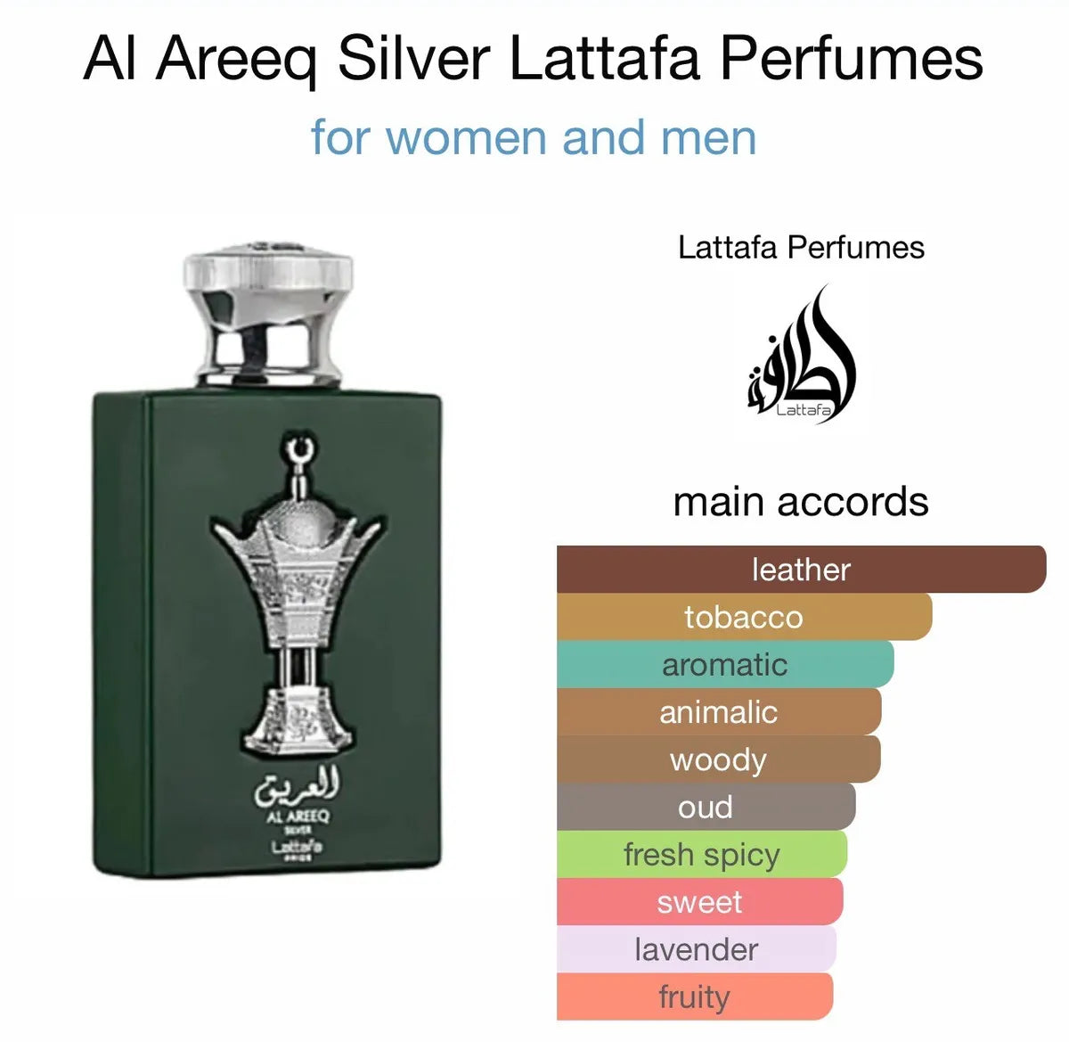 Lattafa Al Areeq Silver Eau de Parfum (3.4oz)