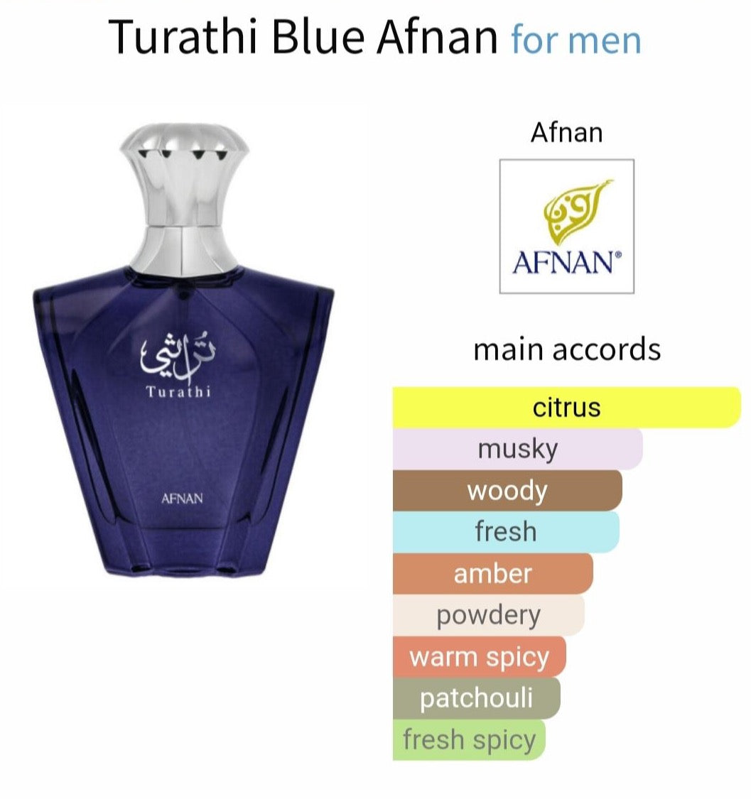 Afnan Turathi Blue Eau de Parfum (3oz)